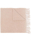 Totême Fine-knit Fringe-edge Scarf In Neutrals