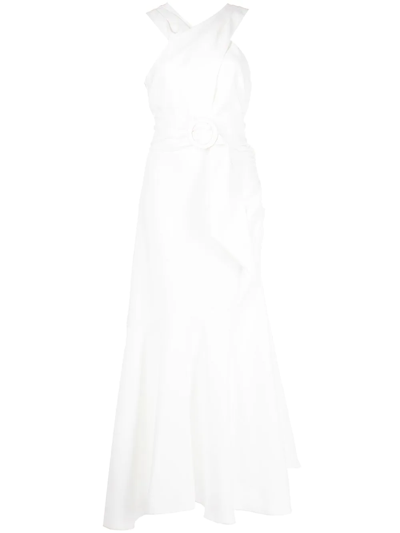 Sachin & Babi Naomi Halter Midi Dress In White