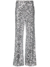 Sachin & Babi Alli Sequin High-rise Wide-leg Pants In Grey