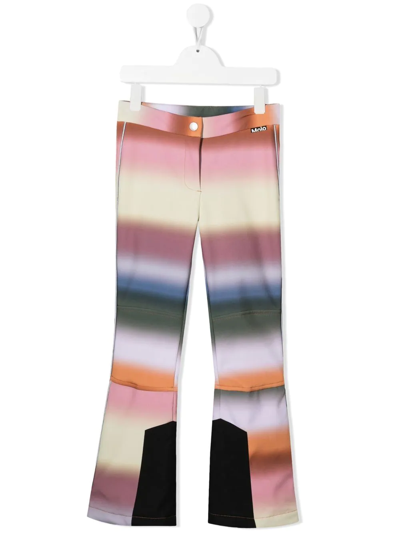 Molo Kids' Harlie Ski Pants Misty Rainbow In Pink