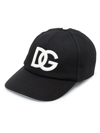 Dolce & Gabbana Cotton Baseball Cap With Dg Embroidery In Black