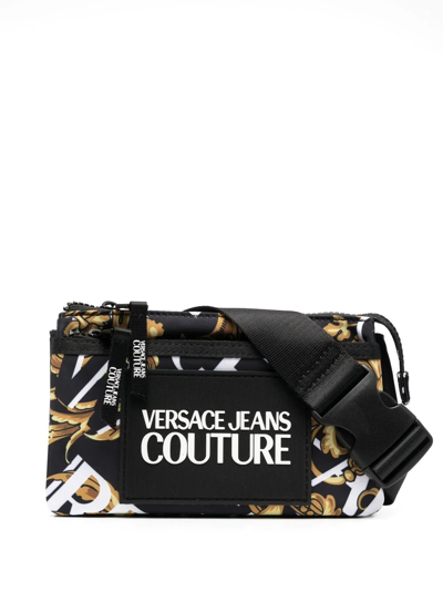 Versace Jeans Couture Logo-print Belt Bag In Black