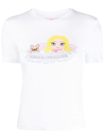 Chiara Ferragni Logo-print T-shirt In White