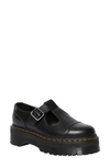 Dr. Martens' Bethan T-bar Platform Shoe In Black Smooth