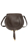Chloé Marcie Medium Saddle Crossbody Bag In Bold Brown