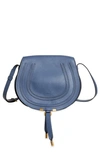 Chloé Medium Marcie Leather Crossbody Bag In Graphite Navy