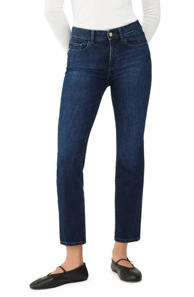 Dl1961 Mara Instasculpt Mid Rise Ankle Straight Leg Jeans In India Ink
