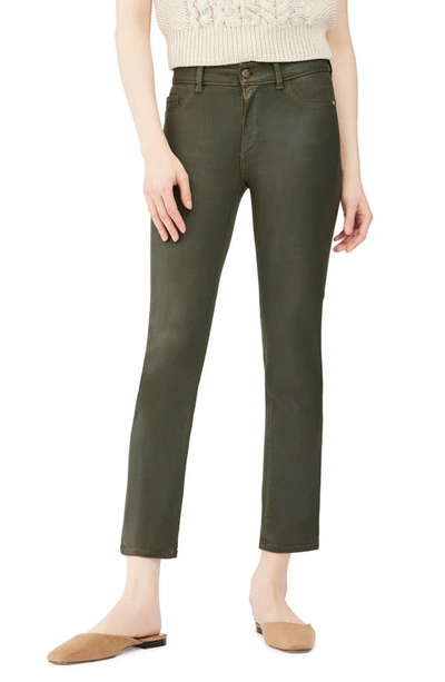 Dl1961 Mara Instasculpt Ankle Straight Leg Jeans In Winter Green