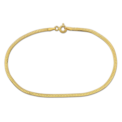 Amour 2mm Herringbone Chain Bracelet In 10k Yellow Gold