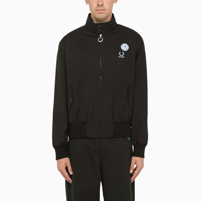 Fred Perry Raf Simons Black Bomber Jacket In Cotton