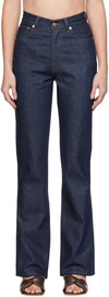 Jacquemus Nimes High-rise Organic-denim Jeans In Blue