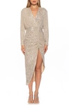 Alexia Admor Silena Surplice Dolman Sleeve Dress In Silver