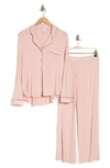 Nordstrom Rack Tranquility Long Sleeve Shirt & Pants 2-piece Pajama Set In Pink Smoke