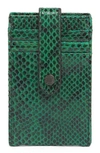 Aimee Kestenberg Vittoria Card Case In Emerald Snake