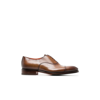 Santoni Brown Buoyancy Leather Oxford Shoes In Brown
