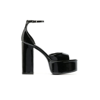 Paris Texas Dalilah Patent Ankle-strap Platform Pumps In Black