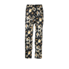 Nanushka Black Jain Floral Print Silk Track Pants In Black