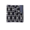 Ferragamo Blue And Grey Gancini Monogram Scarf In Blue