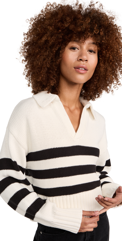 Pistola Denim Arlo Sweater In Midnight Cream Stripe