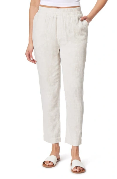 C&c California Sabina Cotton Gauze Ankle Pants In Moonbeam