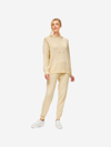 DEREK ROSE DEREK ROSE WOMEN'S RELAXED PULLOVER HOODIE DAPHNE CASHMERE BEIGE