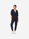 Derek Rose Women's Hoodie Daphne Cashmere Navy In Navy
