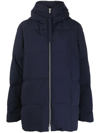 Jil Sander Short Medium Fill Down 01 Recycled Polyester Plain Weave In Midnight