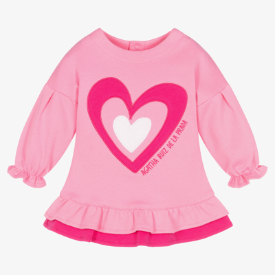 Agatha Ruiz De La Prada Babies'  Girls Pink Cotton Dress Set