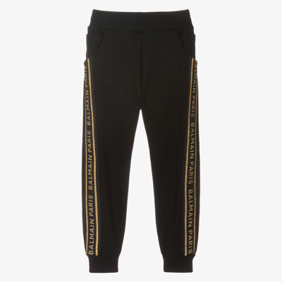 Balmain Kids' Girls Black Logo Joggers