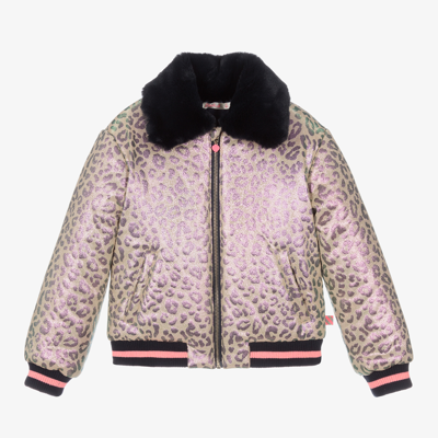 Billieblush Babies' Girls Pink Leopard Jacket