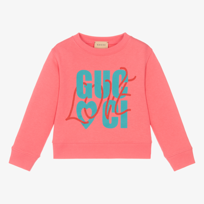 Gucci Kids' Girls Pink Logo Sweatshirt