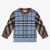 BURBERRY BABY BOYS WOOL CHECK SWEATER