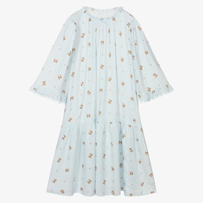 Amiki Children Teen Girls Blue Nightdress