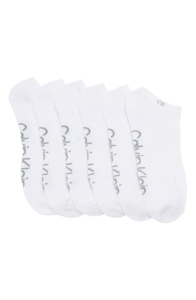Calvin Klein 6-pack 1/2 Terry Cushion Cut Socks In White