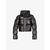 RICK OWENS QUILTED FUNNEL-NECK REGULAR-FIT LEATHER-DOWN JACKET