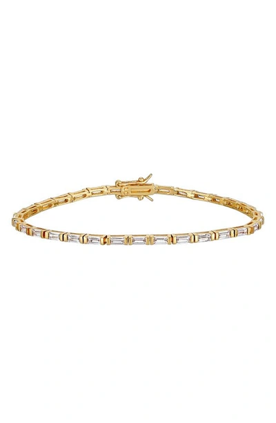 Lili Claspe Gigi Cubic Zirconia Tennis Anklet In Gold