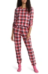 Bp. Print Brushed Knit Pajamas In Red Chinoise Multi Buffalo