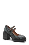 Free People Ruby Platform Pump In Blue Snake