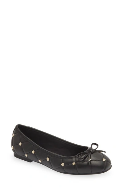 Ted Baker Libban Quilted Ballerina Flat In Black