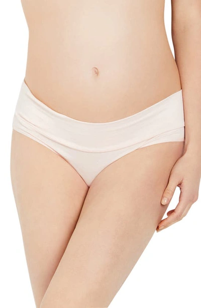 Motherhood Maternity Plus Size Maternity Fold Over Panties In Porcelain Pink