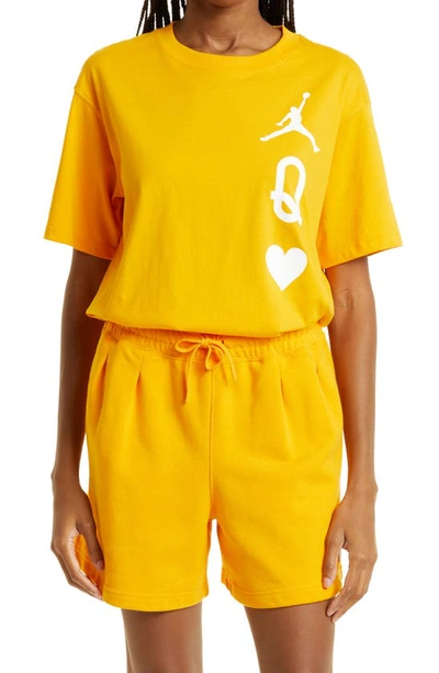 Jordan Flight Graphic Tee In Taxi/ White