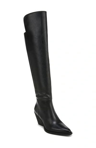 Zodiac Ronson Womens Padded Insole Tall Over-the-knee Boots In Black Leather