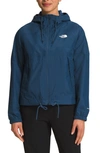 The North Face Antora Waterproof Rain Jacket In Shady Blue
