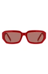 Marc Jacobs 56mm Rectangular Sunglasses In Red
