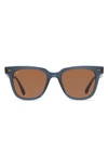 Toms Memphis 301 51mm Square Sunglasses In Black Teal / Brown