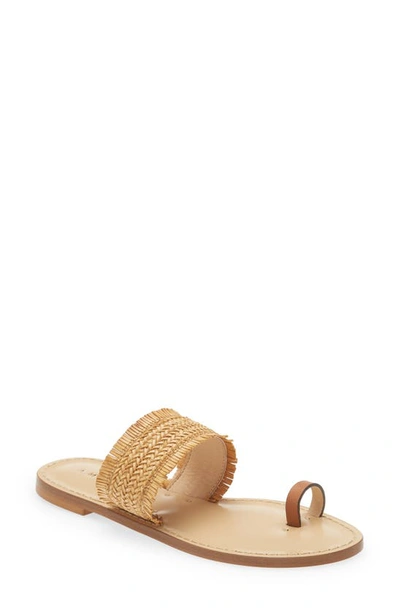 Amanu Style 6 The Shela Toe Loop Slide Sandal In Gold