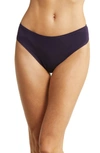 Hanky Panky Playstretch Natural Rise Thong In Concord Purple