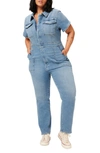 Good American Denim Military Bodycon Jumpsuit In Blue274