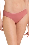 Hanro Cotton Seamless High-cut Full Briefs In Sweet Pepper