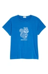 Mother The Lil Goodie Goodie Health Nut Tee Shirt In Blue